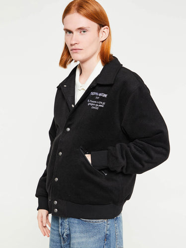 Fucking Awesome - Korea Bar Varsity Jacket in Black