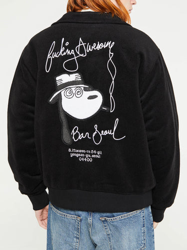 Fucking Awesome - Korea Bar Varsity Jacket in Black