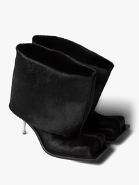 Fidan Novruzova - Iman Boots in Black Pony-Effect