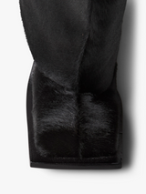 Fidan Novruzova - Iman Boots in Black Pony-Effect