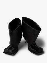 Fidan Novruzova - Iman Boots in Black Pony-Effect