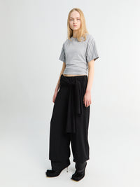 Fidan Novruzova - Kith Wrap Trousers in Navy Blue