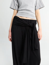 Fidan Novruzova - Kith Wrap Trousers in Navy Blue