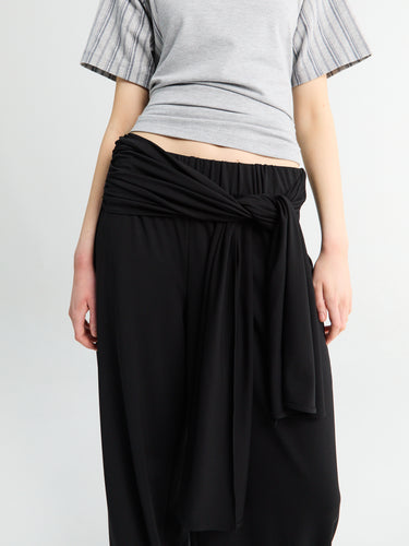 Fidan Novruzova - Kith Wrap Trousers in Navy Blue