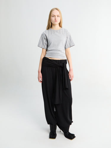 Fidan Novruzova - Kith Wrap Trousers in Navy Blue