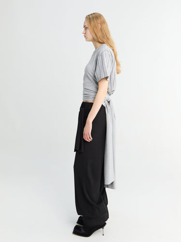 Fidan Novruzova - Kith Wrap Trousers in Navy Blue