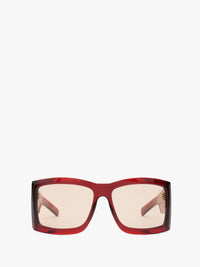Flatlist - Fargo Sunglasses in Crystal Burgundy and Peach Lens
