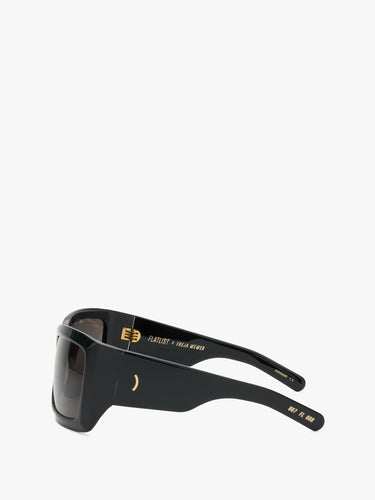 Flatlist - Fargo Sunglasses in Solid Black and Solid Black Lens