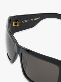 Flatlist - Fargo Sunglasses in Solid Black and Solid Black Lens