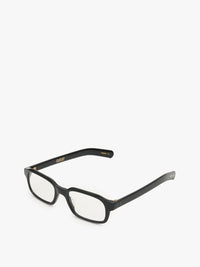 Flatlist - Hanky Sunglasses in Hanky Solid Black/Clear Lens Blue Light Lens