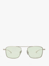 Flatlist - Reed Sunglasses in Brushed Silver and Chill Out Green Lens