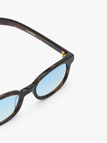 Flatlist - Le Bucheron Sunglasses in Dark Tortoise and Blue Gradient Lens