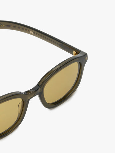 Flatlist - Theo Crystal Olive / Smoked Olive Lens in Crystal Olive / Smoked Olive Lens