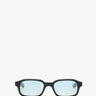 Flatlist - Hanky Sunglasses in Solid Black with Light Blue Gradient Lens