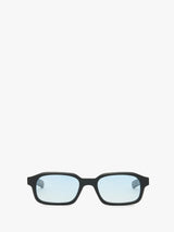 Flatlist - Hanky Sunglasses in Solid Black with Light Blue Gradient Lens