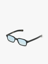 Flatlist - Hanky Sunglasses in Solid Black with Light Blue Gradient Lens
