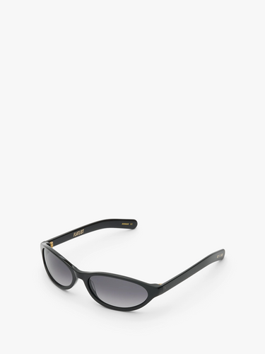 Flatlist - Olympia Sunglasses in Solid Black and Solid Black Lens