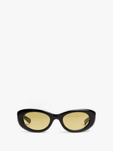 Flatlist - Ramona Sunglasses in Solid Black and Smoked Olive Lens