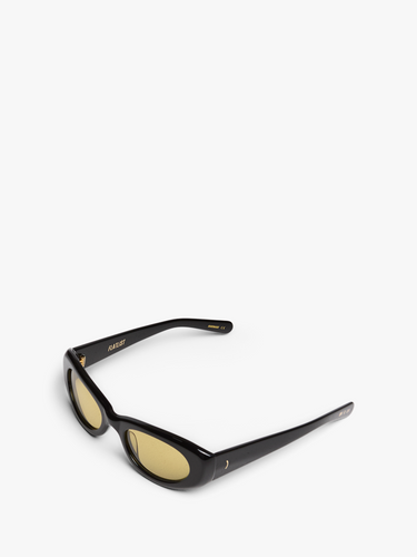Flatlist - Ramona Sunglasses in Solid Black and Smoked Olive Lens