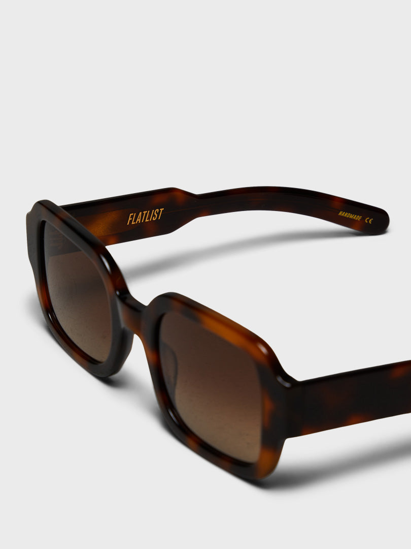 Tishkoff Sunglasses in Tortoise and Brown Gradient Lens