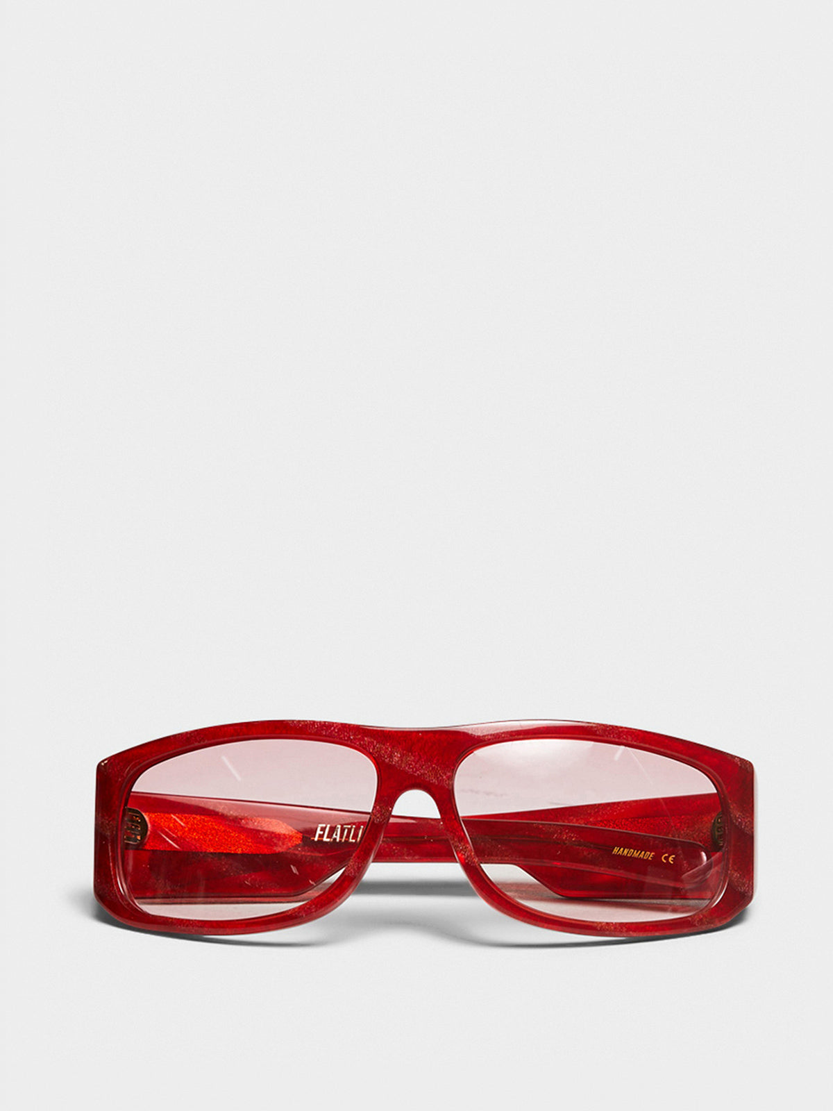 April Sunglasses in Shimmery Red Horn and Pink Gradient Lens