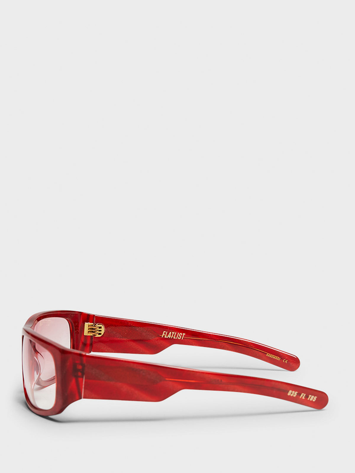 April Sunglasses in Shimmery Red Horn and Pink Gradient Lens