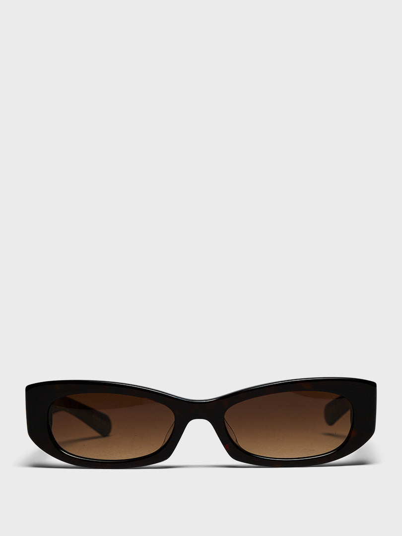 Flatlist - Gemma Sunglasses in Dark Tortoise and Brown Gradient Lens