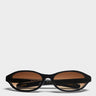 Flatlist - Olympia Sunglasses in Solid Black and Brown Gradient Lens
