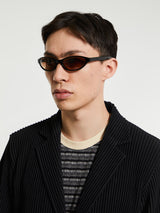 Flatlist - Olympia Sunglasses in Solid Black and Brown Gradient Lens