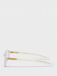 Flatlist - Hanky Sunglasses in Clear Crystal and Clear Lens