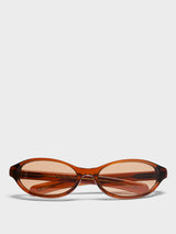 Flatlist - Olympia Sunglasses in Crystal Brown and Brown Lens