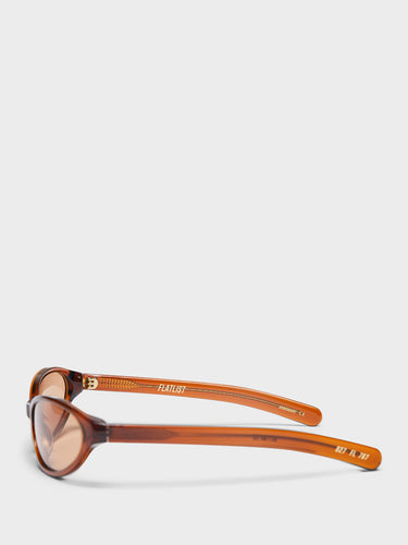 Flatlist - Olympia Sunglasses in Crystal Brown and Brown Lens