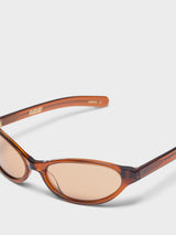 Flatlist - Olympia Sunglasses in Crystal Brown and Brown Lens