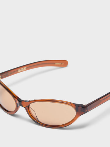 Flatlist - Olympia Sunglasses in Crystal Brown and Brown Lens