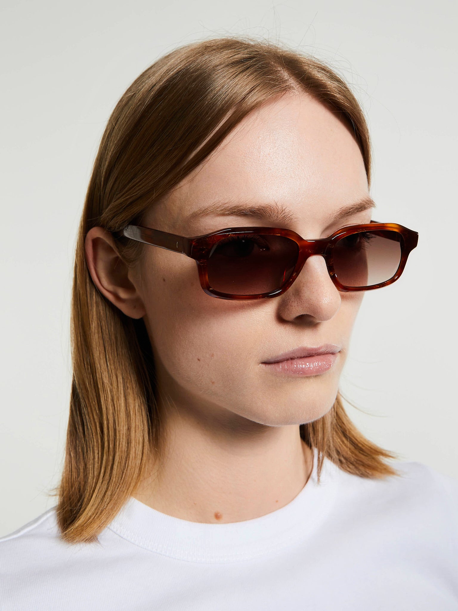 Flatlist - Hanky Sunglasses in Shimmery Horn and Brown Gradient Lens