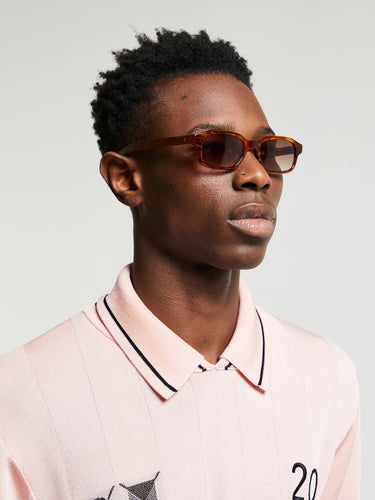 Flatlist - Hanky Sunglasses in Shimmery Horn and Brown Gradient Lens