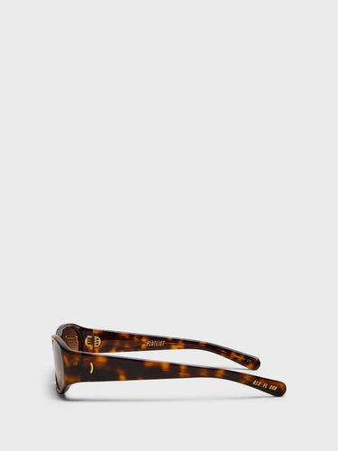 Flatlist - Eddie KYU Sunglasses in Dark Tortoise and Brown Gradient Lens