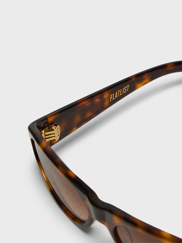 Flatlist - Eddie KYU Sunglasses in Dark Tortoise and Brown Gradient Lens
