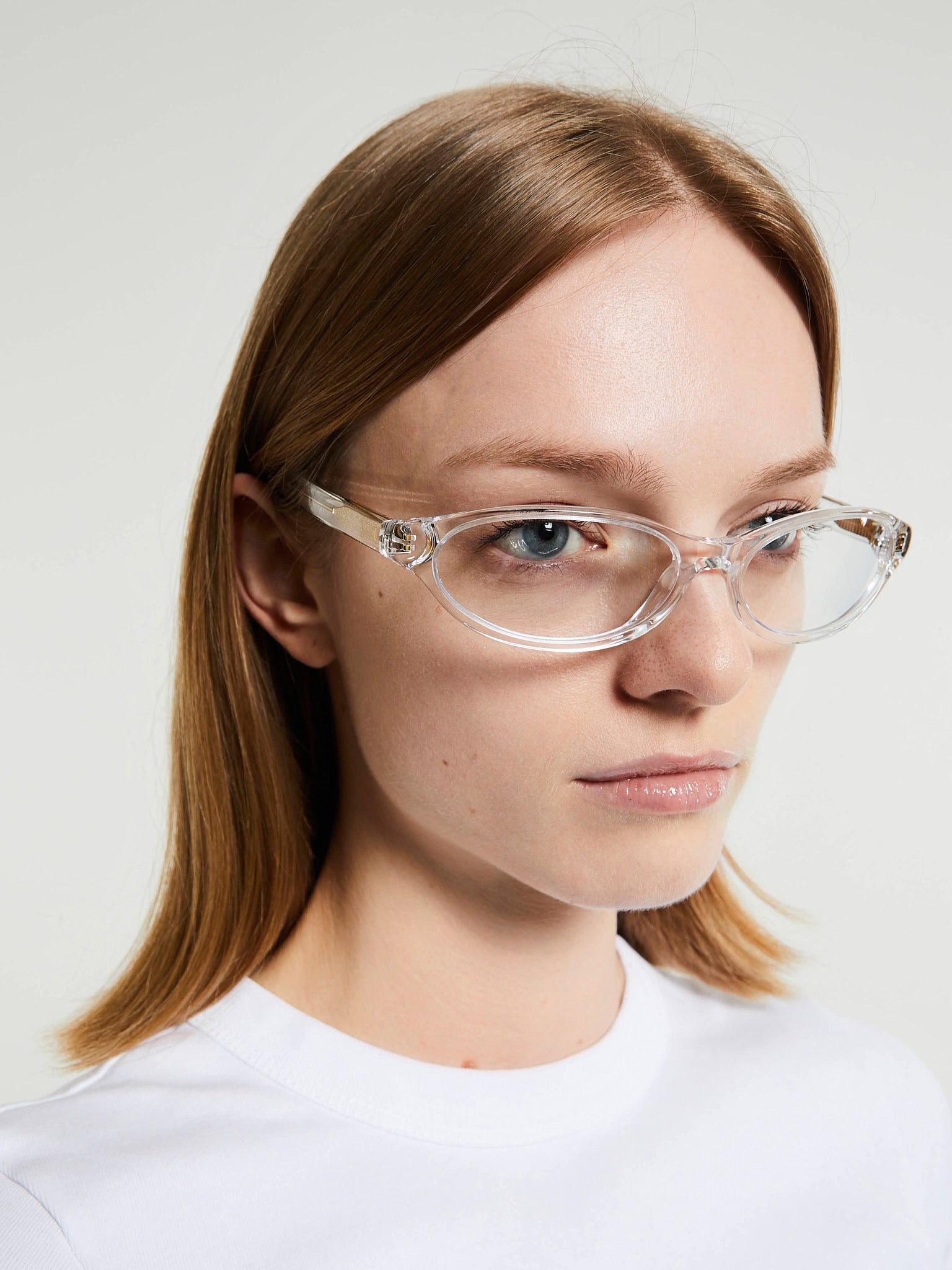 Flatlist - Olympia Sunglasses in Clear Crystal and Clear Lens