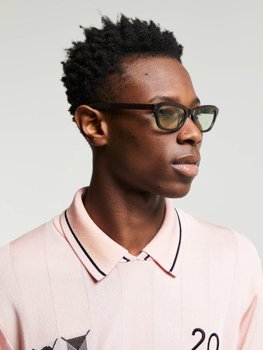Flatlist - Clint Sunglasses in Solid Brown and Chill Out Green Lens