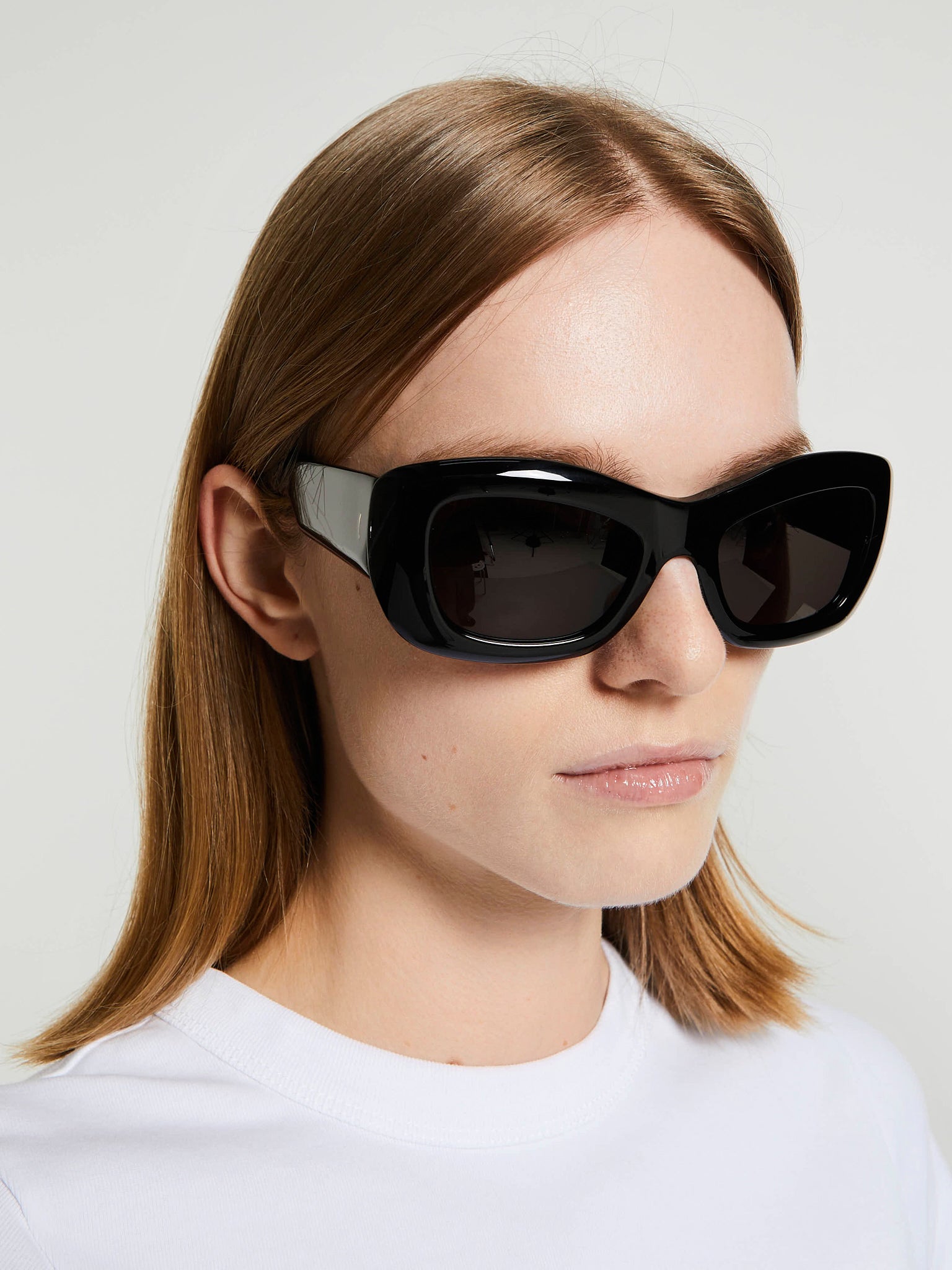 Flatlist - Inez Sunglasses in Solid Black and Solid Black Lens