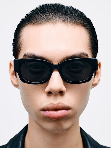 Flatlist - Flatlist x Sunflower Shade 01 Sunglasses in Solid Black and Solid Black Lens
