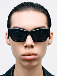 Flatlist - Flatlist x Sunflower Shade 03 Sunglasses in Solid Black and Solid Black Lens