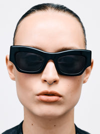 Flatlist - Flatlist x Sunflower Shade 03 Sunglasses in Solid Black and Solid Black Lens