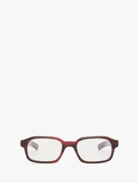 Flatlist - Hanky Sunglasses in Magohany Horn / Clear Lens Blue Light