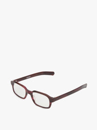 Flatlist - Hanky Sunglasses in Magohany Horn / Clear Lens Blue Light
