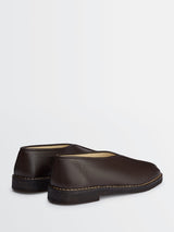 Lemaire - Women's Piped Crepe Slippers in Dark Brown