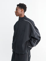 Fear of God - Modern Fit Fleece Track Jacket in Jet Black and Cloud White