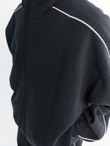 Fear of God - Modern Fit Fleece Track Jacket in Jet Black and Cloud White