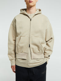 Fear of God - Classic Fit Fleece Zip-Up Hoodie in Timber